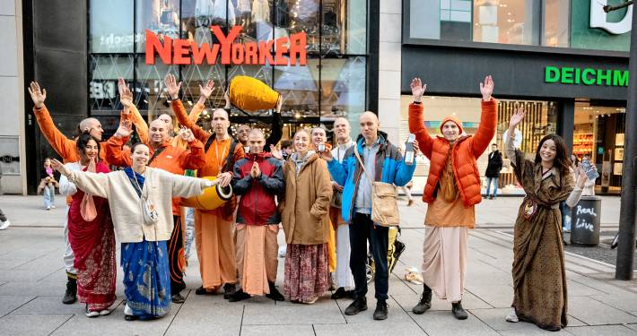 German Devotees Harinam Sankirtan