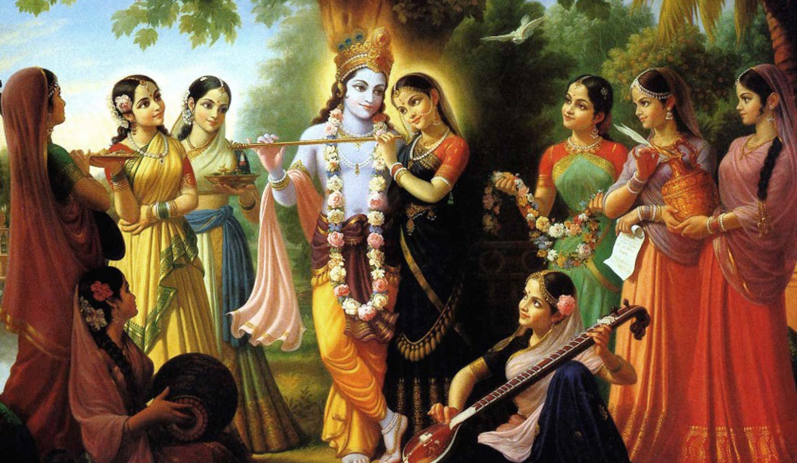 Slider Krishna Tanzt Wald Frauen