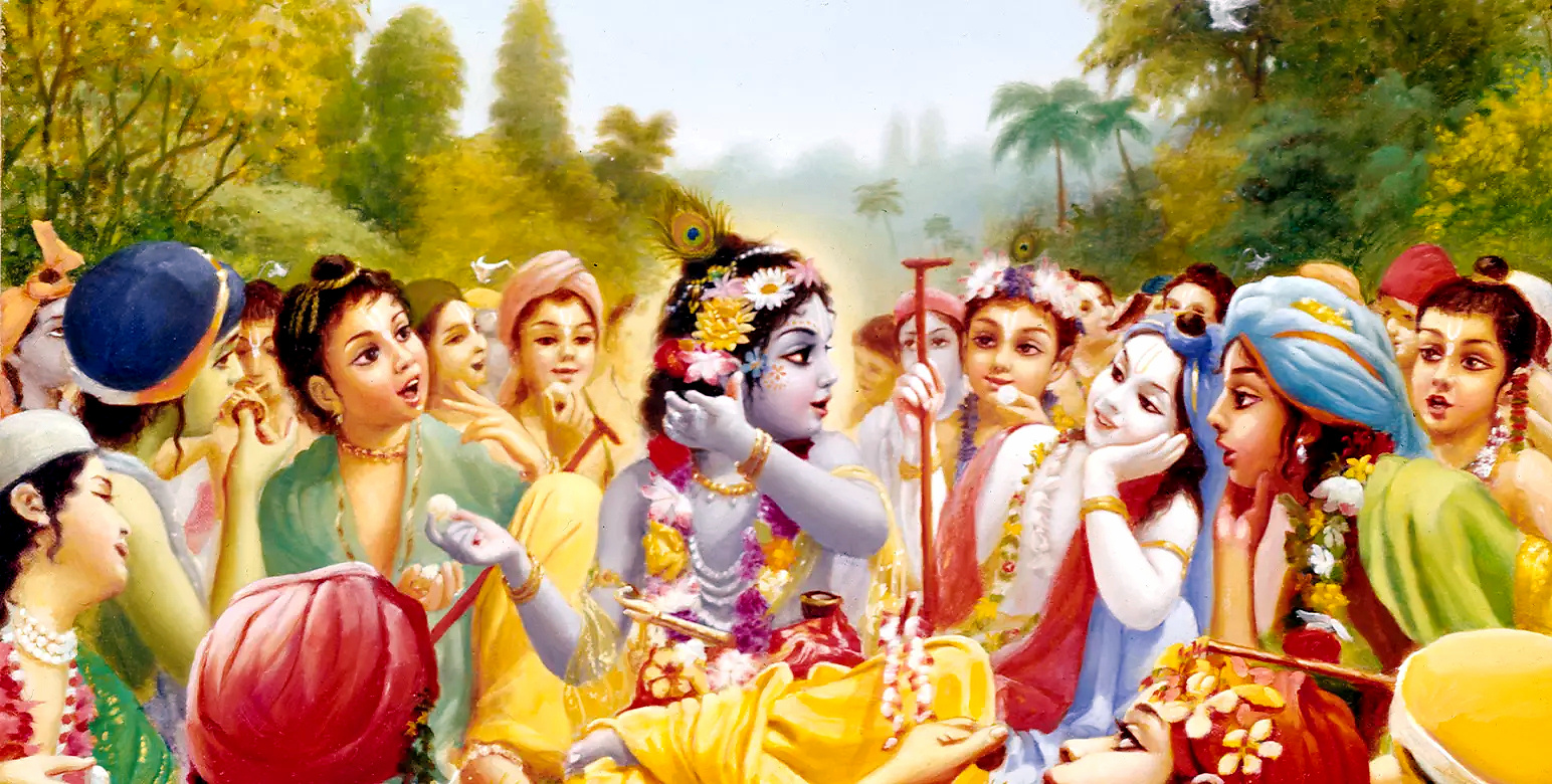 Krishna Eating Prasad Old Style